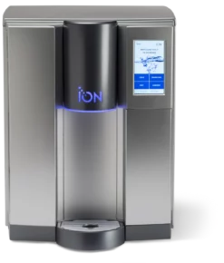 ION 400 Hot Cold Sparkling Filtered Water Dispenser Titanium W/Charco